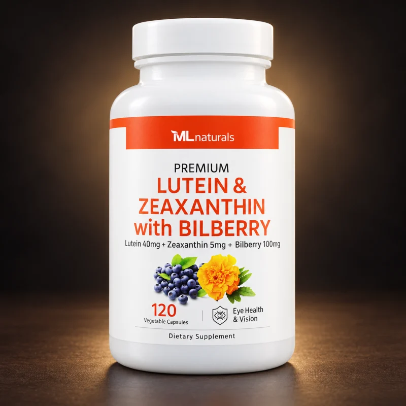 ML Naturals Luteína y Zeaxantina con arándano, 120 cápsulas vegetales
